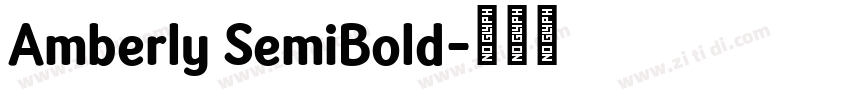 Amberly SemiBold字体转换
